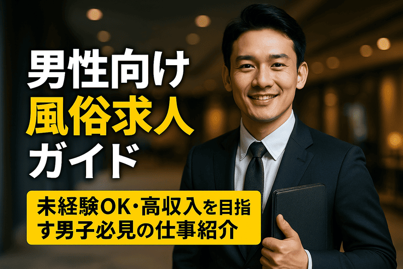 男性向け風俗求人ガイド｜未経験OK・高収入を目指す男子必見の仕事紹介